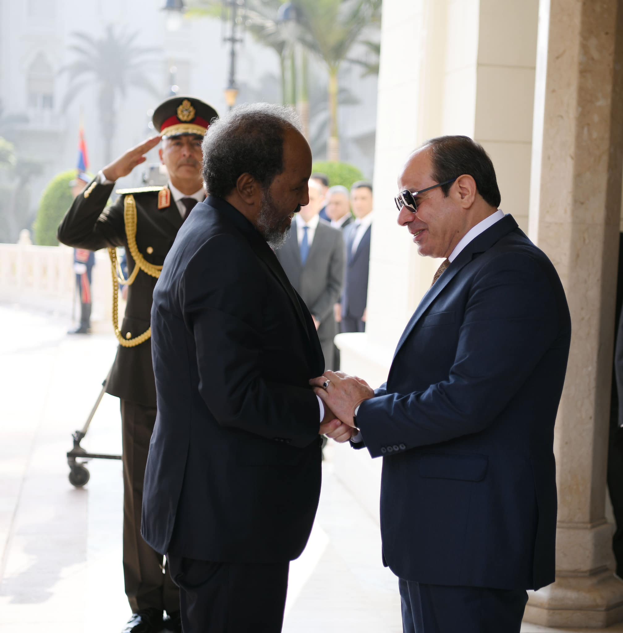 الرئيس عبدالفتاح السيسي يستقبل الرئيس الصومالي