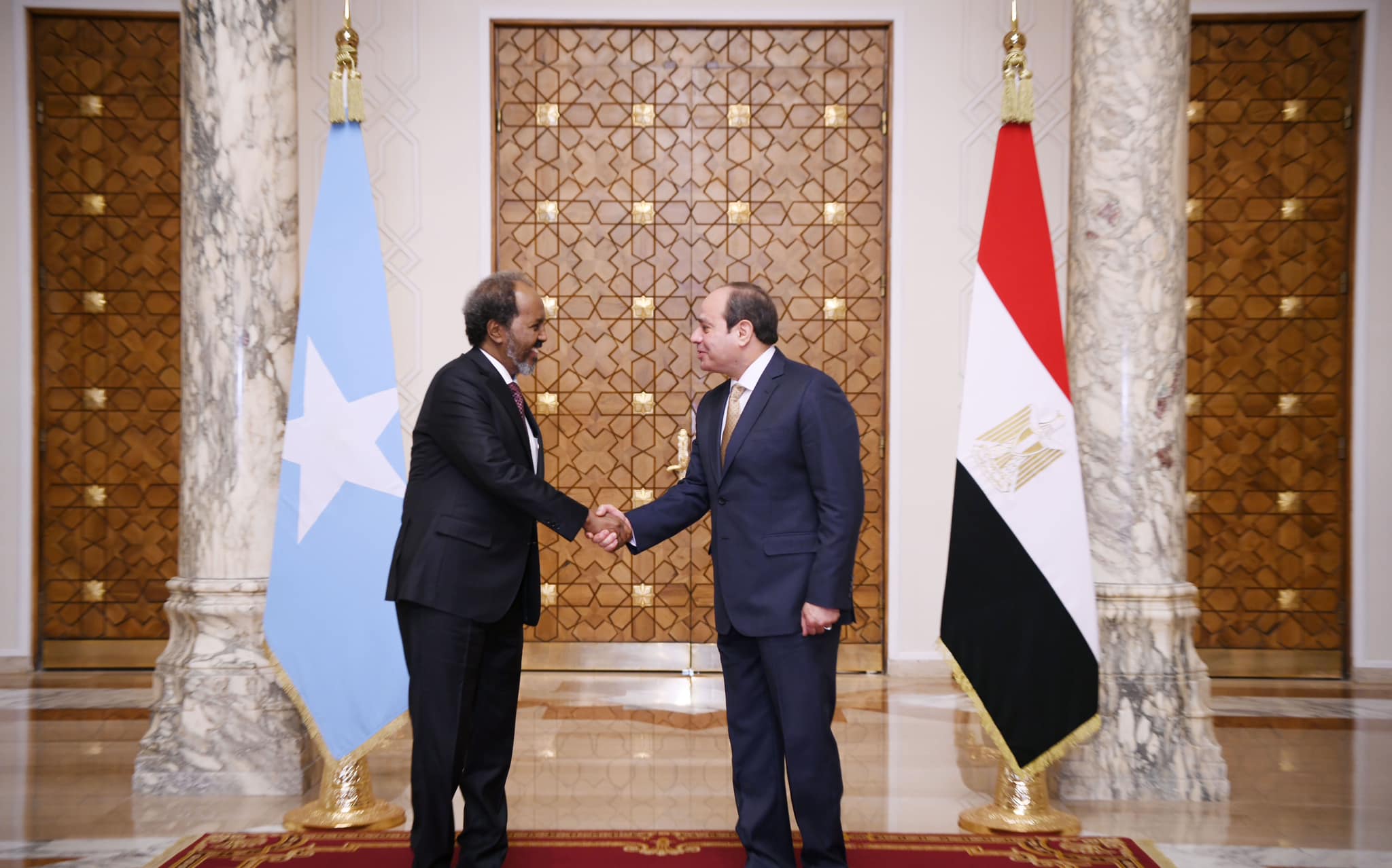 الرئيس عبدالفتاح السيسي يستقبل الرئيس الصومالي