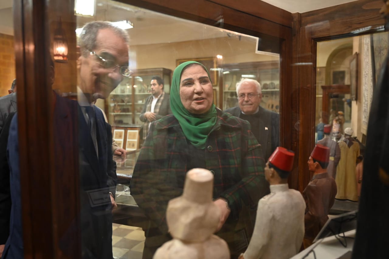 زيارة وزيرا الاتصالات والتضامن لمقر الجمعية الجغرافية المصرية