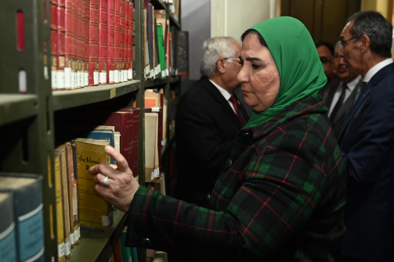 زيارة وزيرا الاتصالات والتضامن لمقر الجمعية الجغرافية المصرية