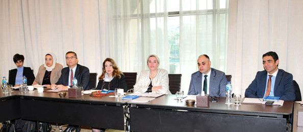 وزيرة البيئة خلال لجنة تسيير برنامج التحكم التلوث الصناعى