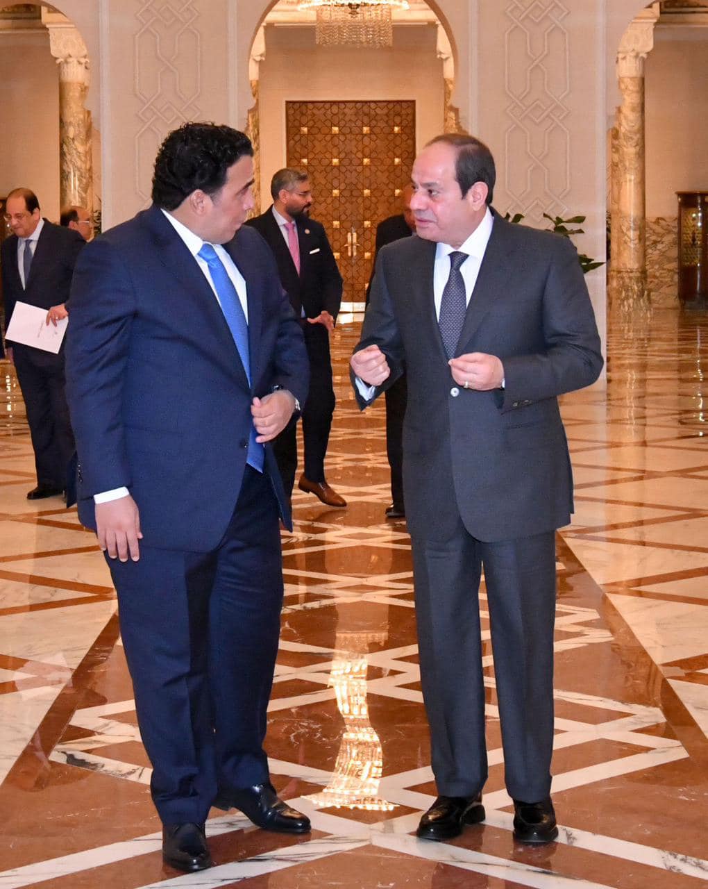الرئيس السيسي يستقبل رئيس المجلس الرئاسي الليبي