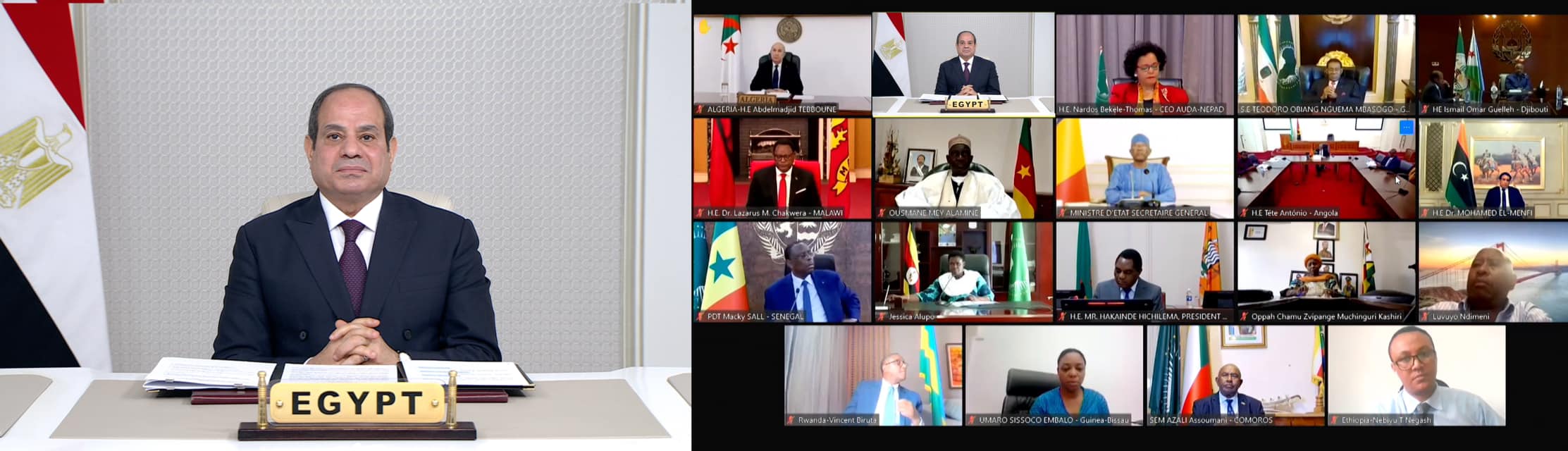 السيسي أعمال لجنة التوجيهية لرؤساء دول وحكومات الوكالة الإنمائية للاتحاد الأفريقي النيباد
