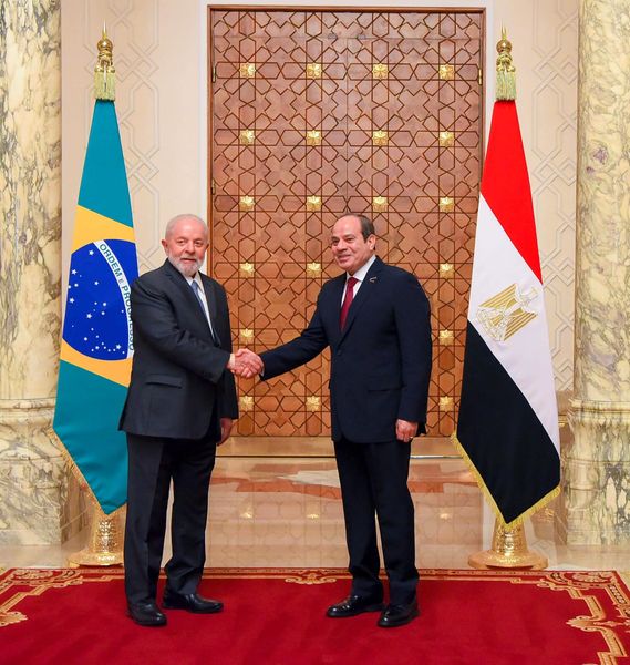الرئيس السيسي يستقبل نظيره البرازيلي بقصر الاتحادية