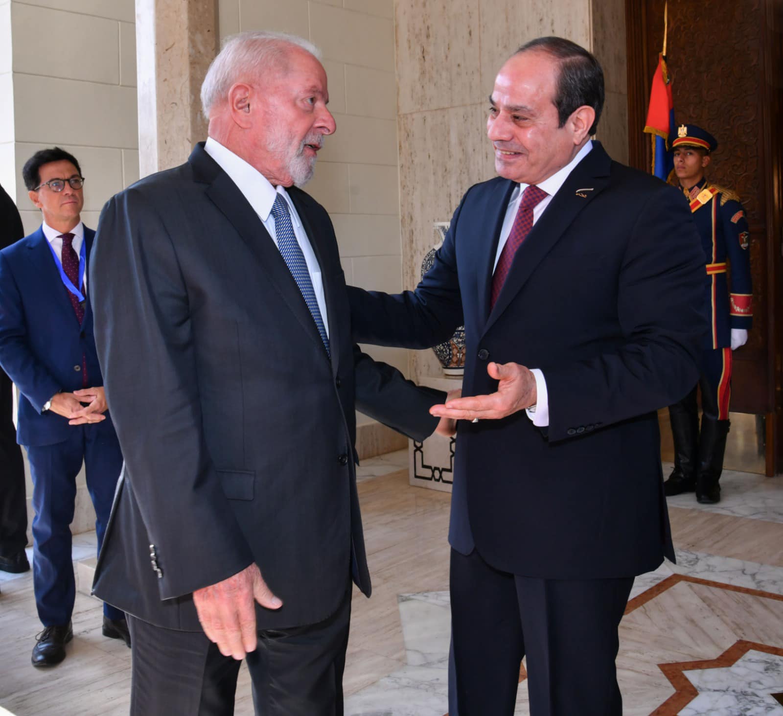 الرئيس السيسي يستقبل نظيره البرازيلي بقصر الاتحادية