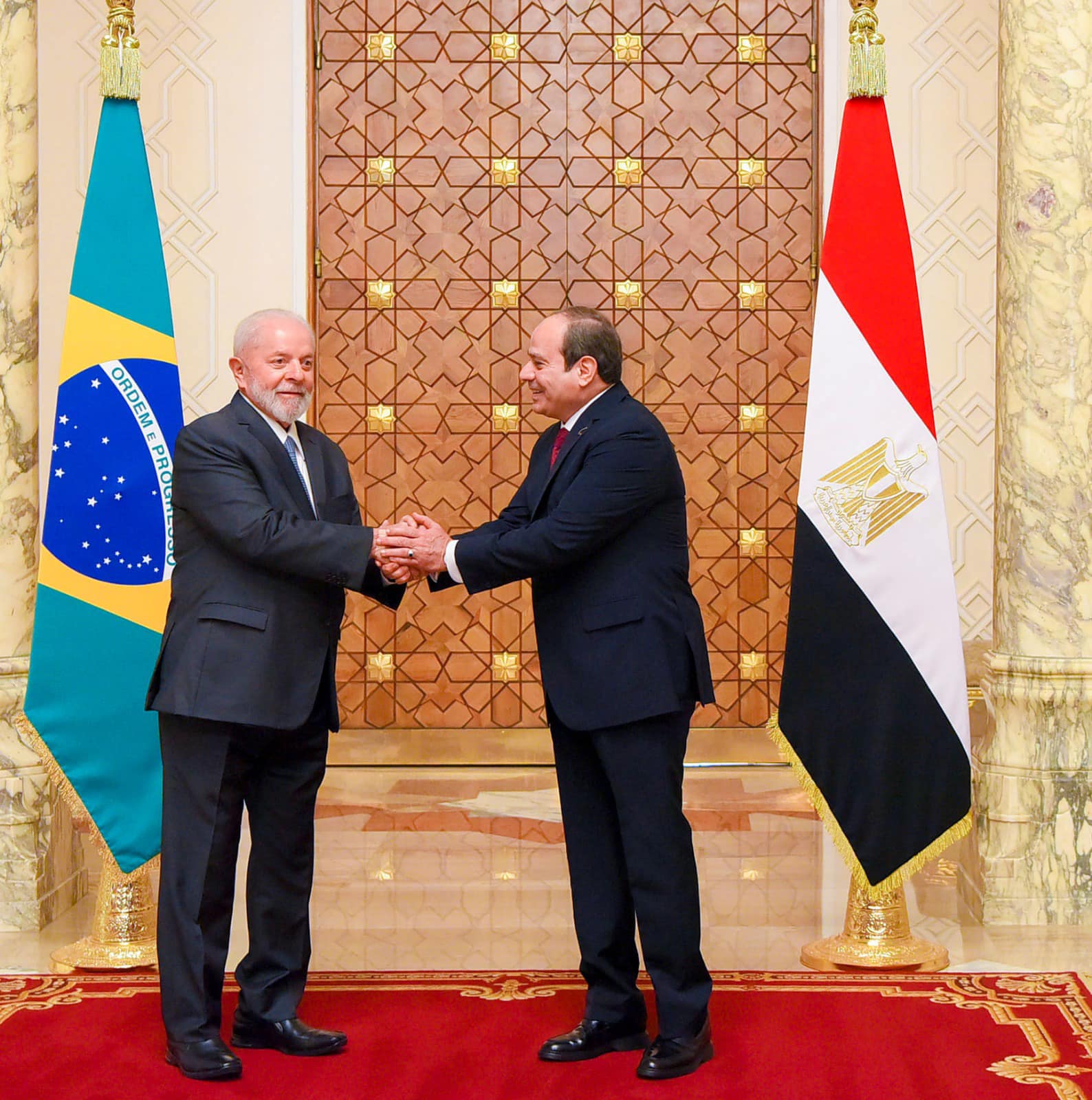 الرئيس السيسي يستقبل نظيره البرازيلي بقصر الاتحادية