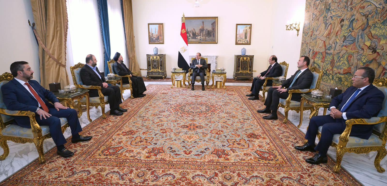 الرئيس السيسي مع رئيس تيار الحكمة الوطني العراقي