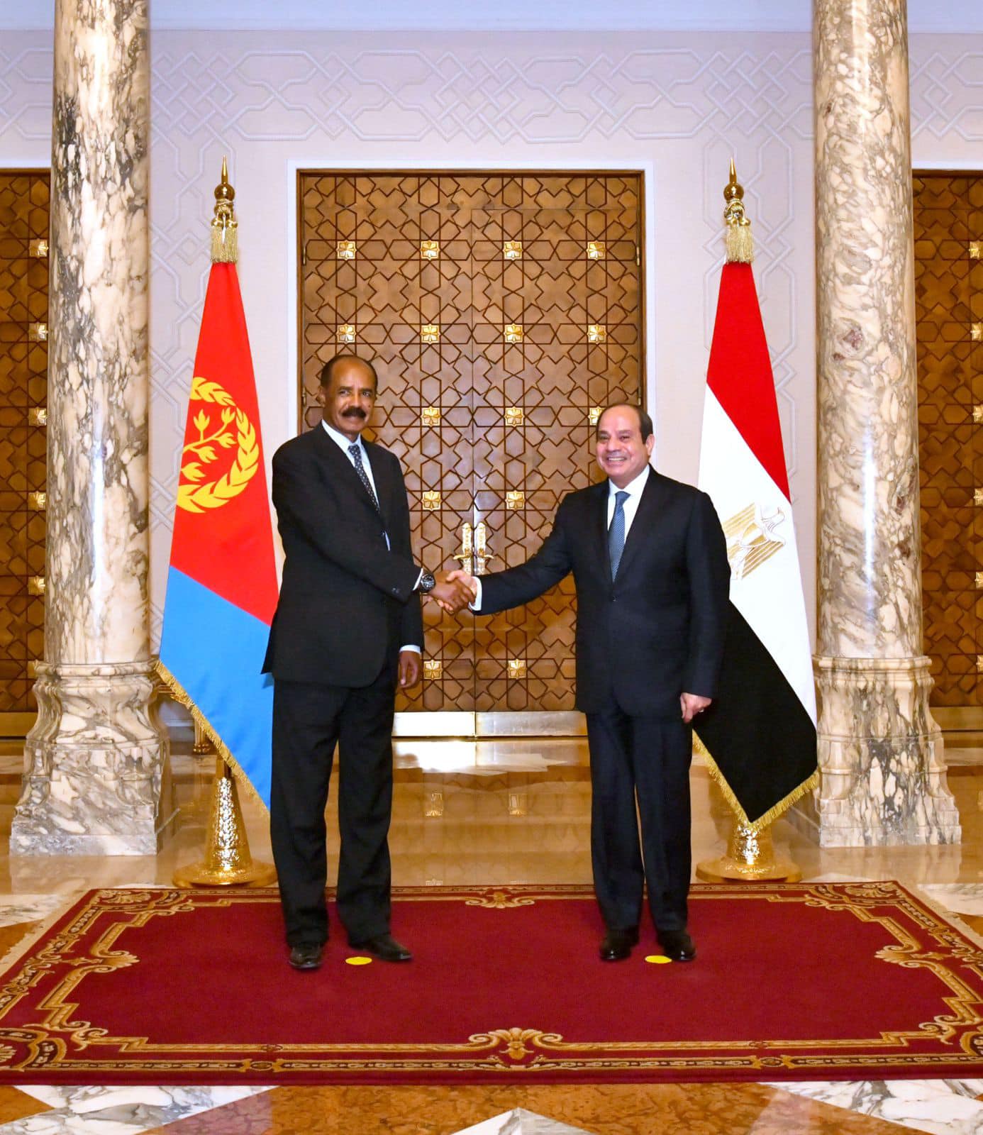 الرئيس السيسي يستقبل الرئيس الإريتري