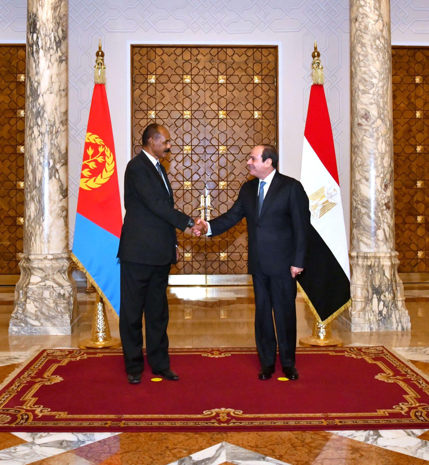 الرئيس السيسي يستقبل الرئيس الإريتري