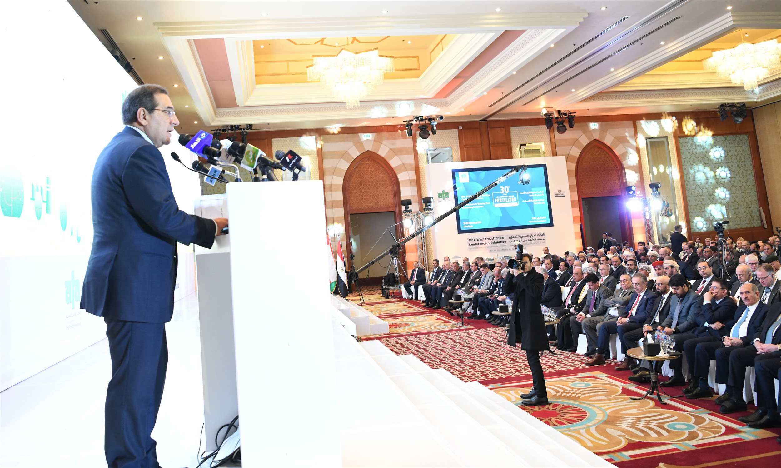 وزير البترول خلال المؤتمر الدولى الثلاثون لصناعة الأسمدة