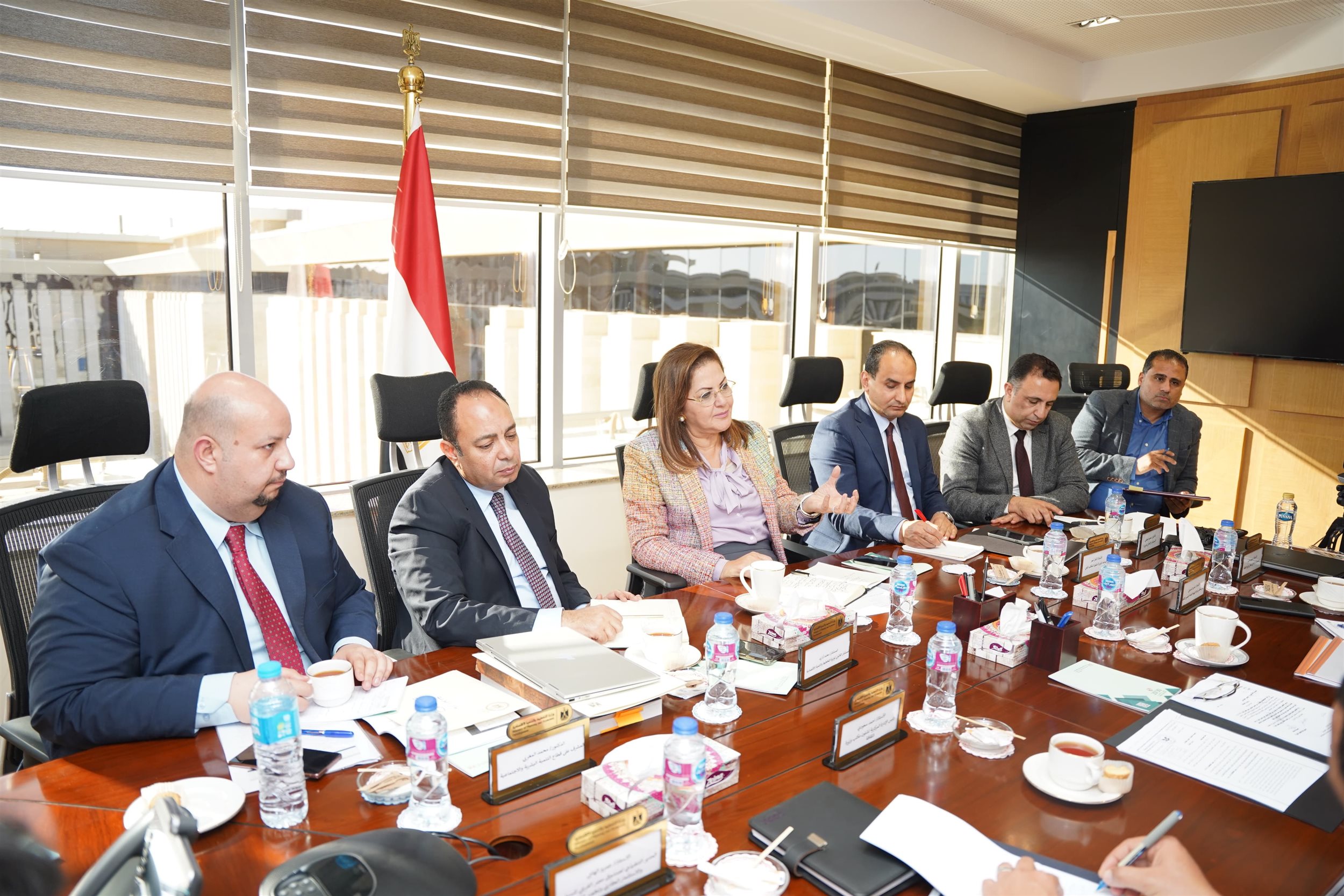 وزيرة التخطيط في اجتماع مع وزيرة الثقافة