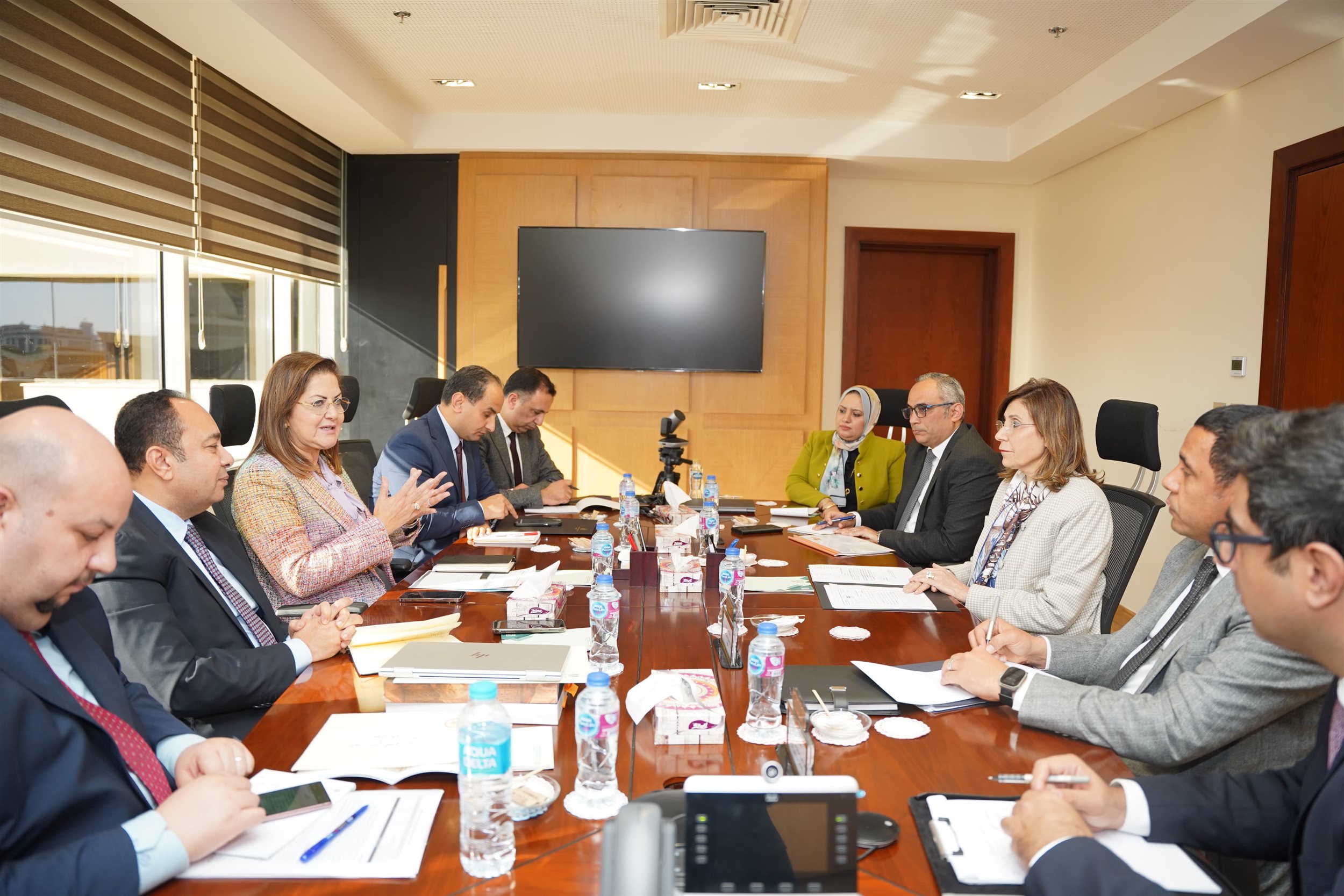 وزيرة التخطيط في اجتماع مع وزيرة الثقافة