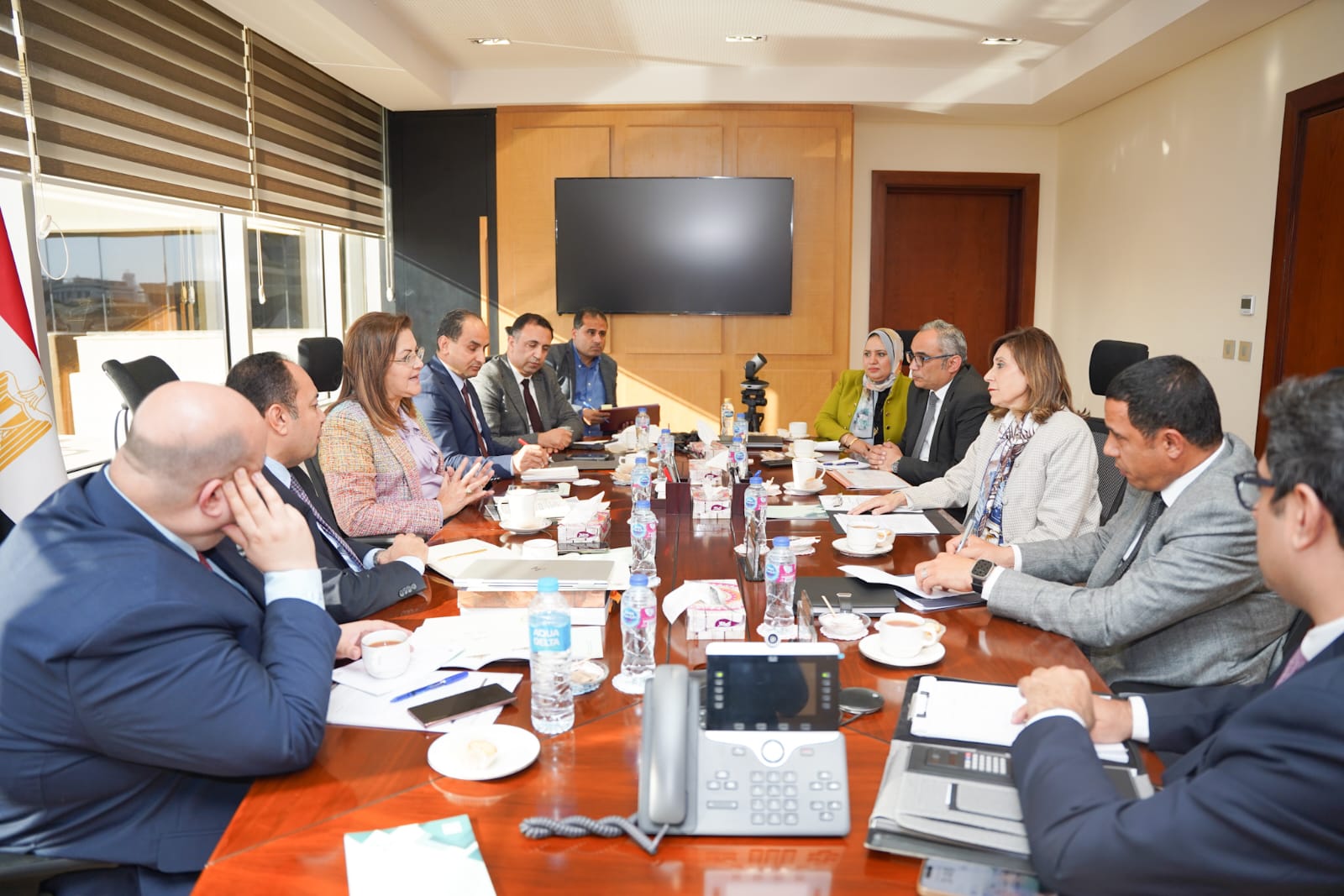 وزيرة التخطيط في اجتماع مع وزيرة الثقافة