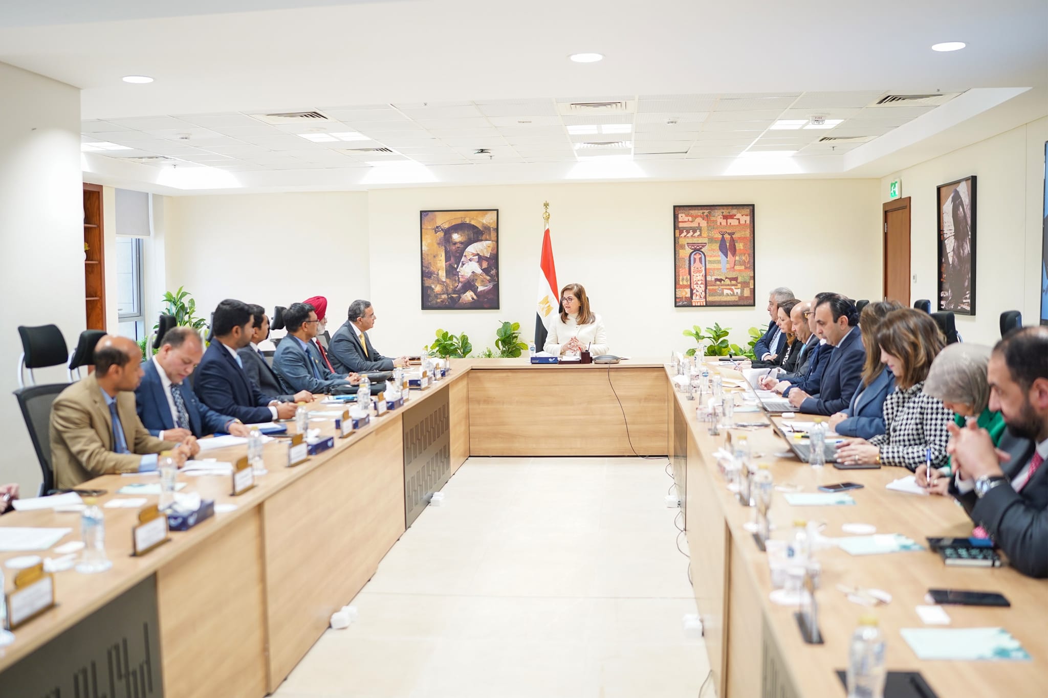 وزيرة التخطيط تستقبل وفد هندي رفيع المستوى
