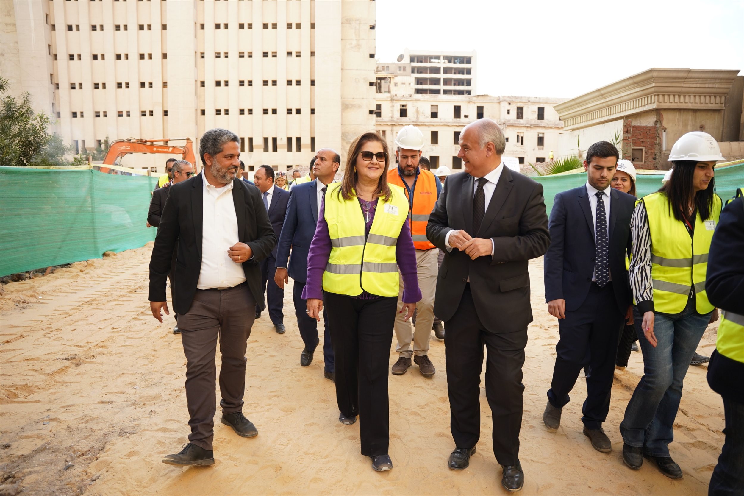 وزيرة التخطيط تتفقد أعمال تطوير مجمع التحرير ومبنى وزارة الداخلية