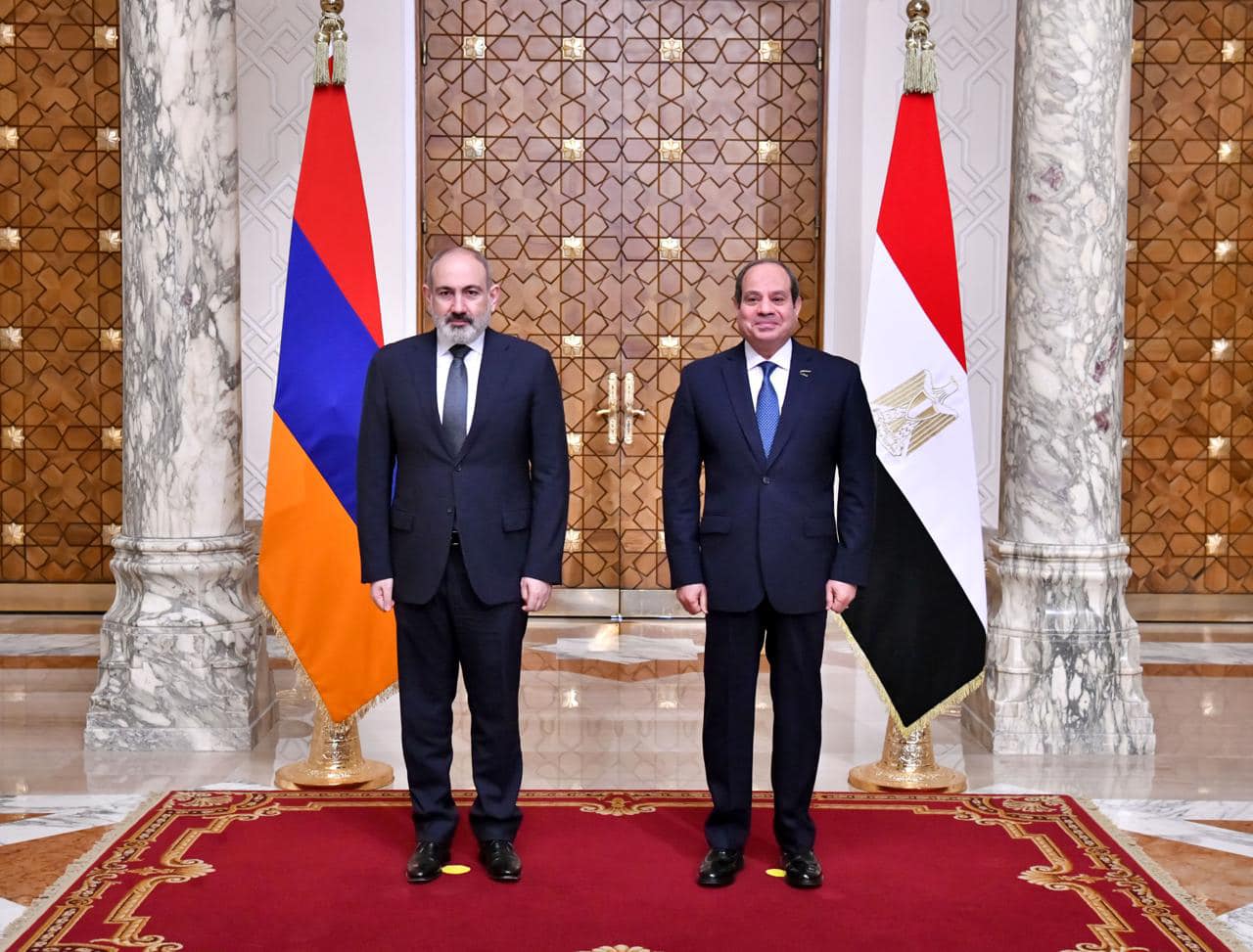 السيسي خلال المؤتمر الصحفي المشترك مع رئيس وزراء أرمينيا