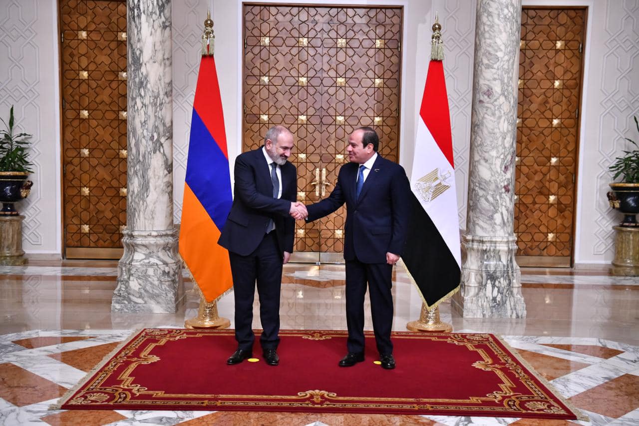السيسي خلال المؤتمر الصحفي المشترك مع رئيس وزراء أرمينيا