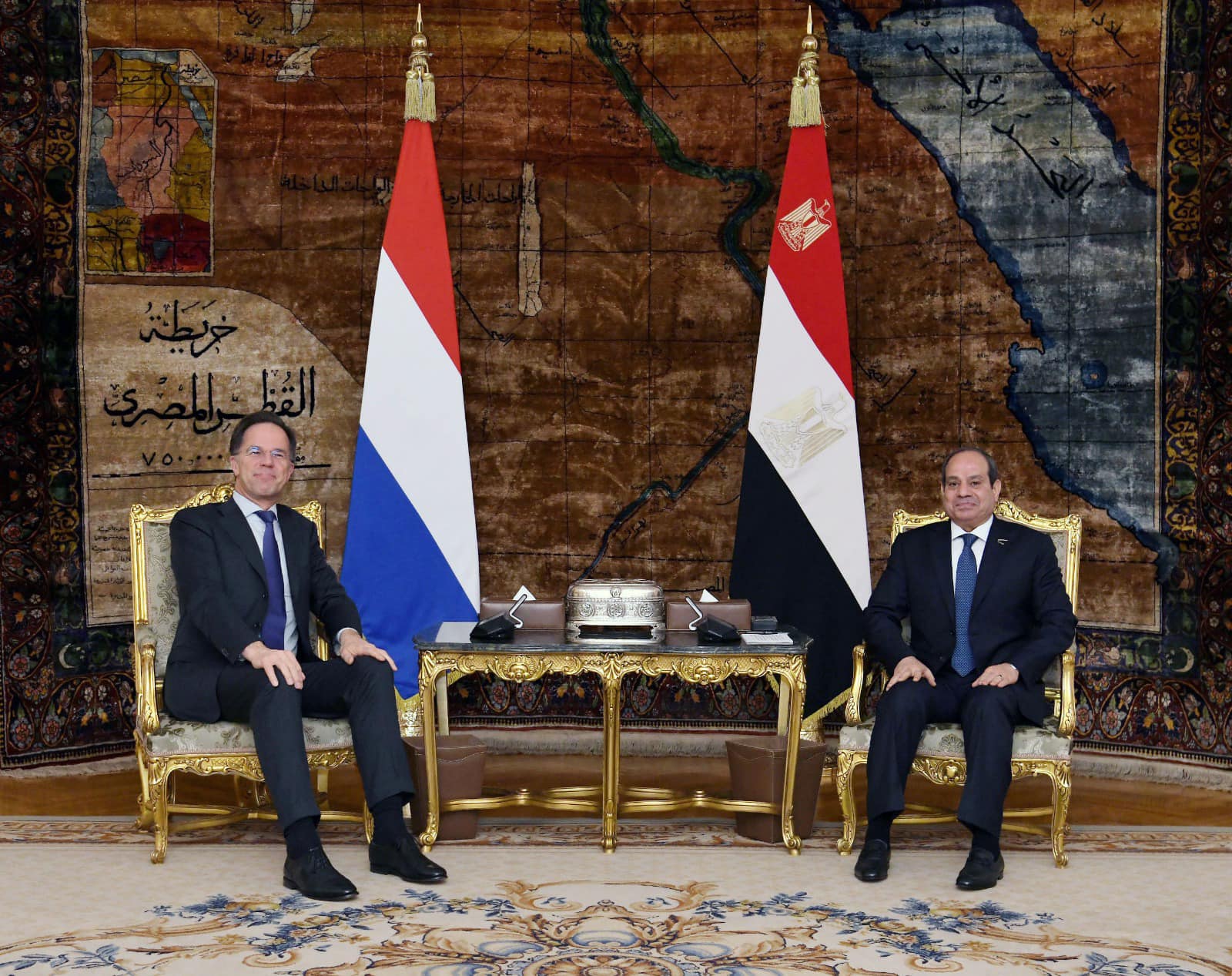 السيسي مع رئيس وزراء هولندا