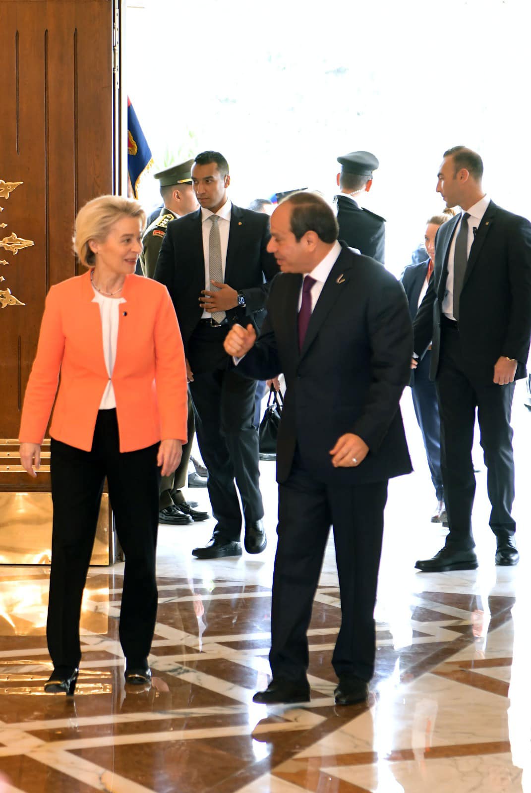السيسي مع رئيسة المفوضية الأوروبية