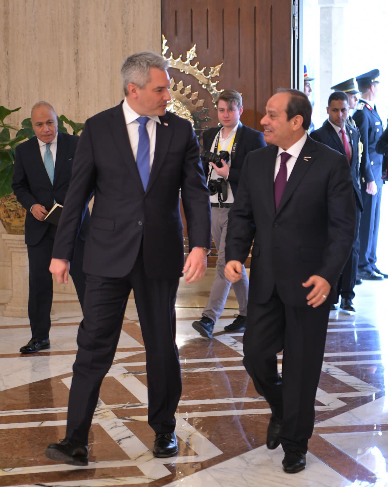 السيسي يستقبل المستشار النمساوي
