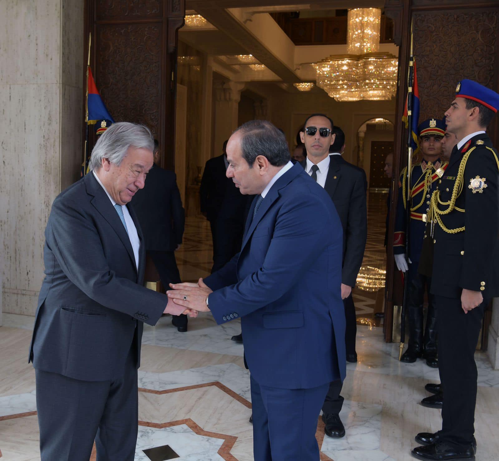 السيسي يستقبل سكرتير عام الأمم المتحدة