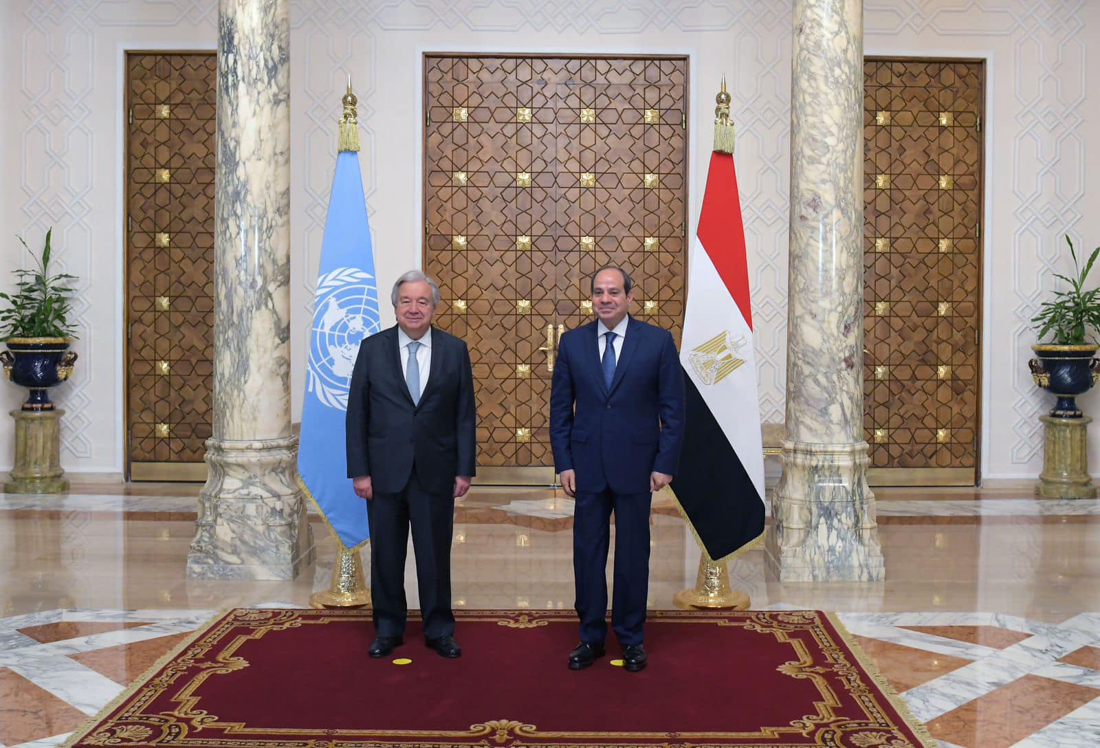 السيسي يستقبل سكرتير عام الأمم المتحدة