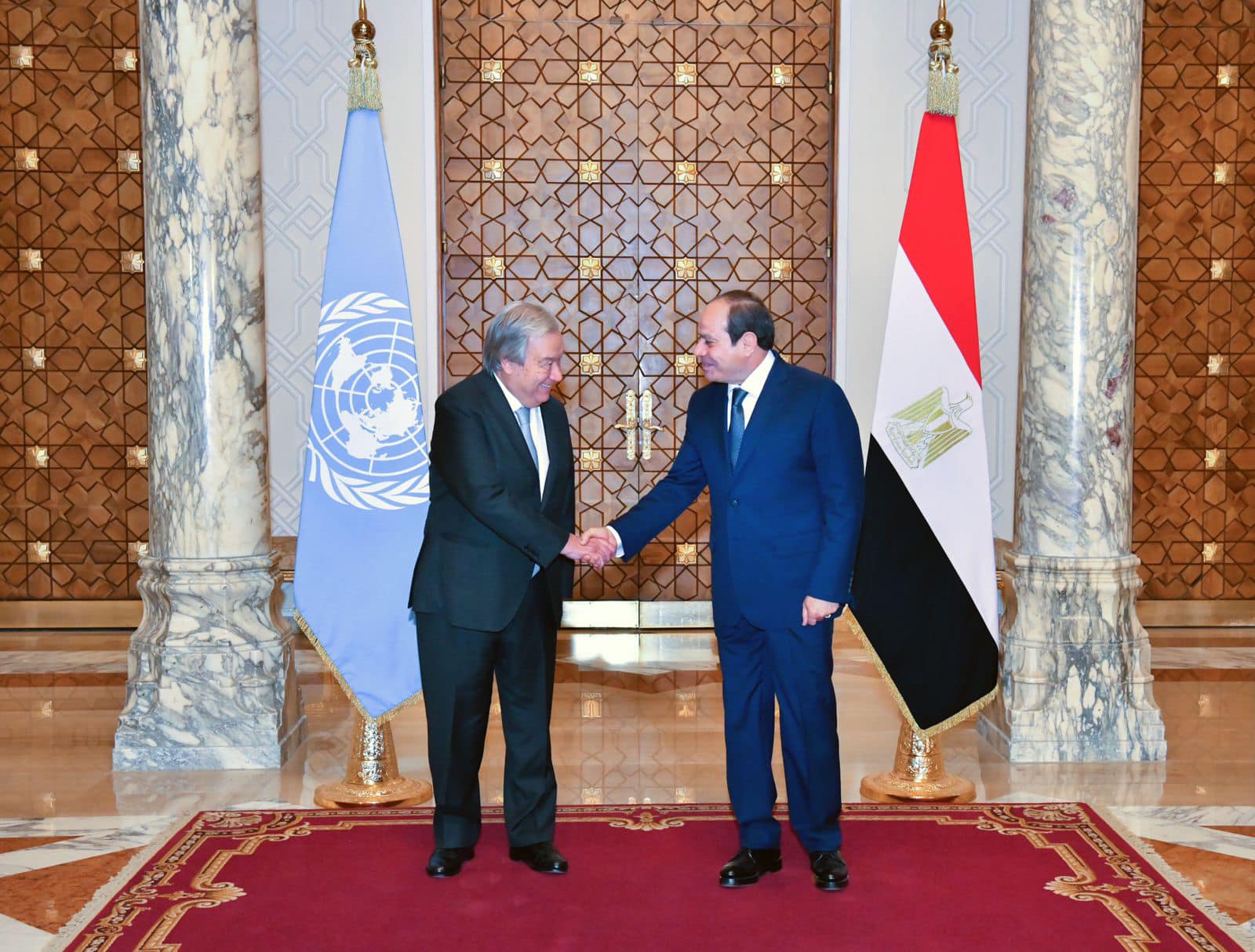 السيسي يستقبل سكرتير عام الأمم المتحدة