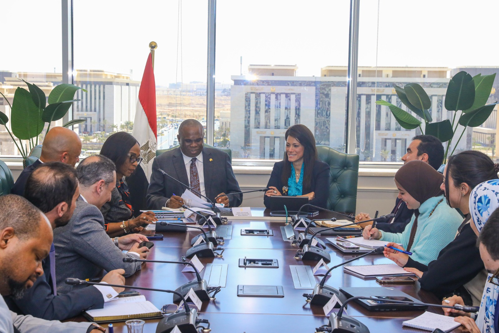 المشاط مع رئيس البنك الأفريقي للتصدير والاستيراد