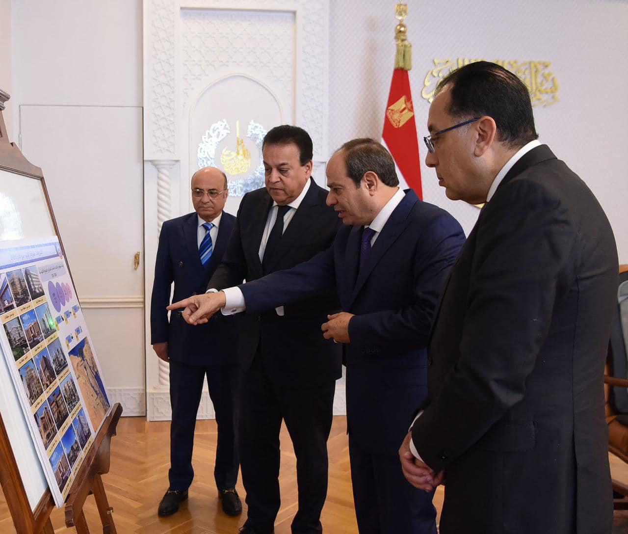 اجتماع السيسي مع وزير الصحة والسكان