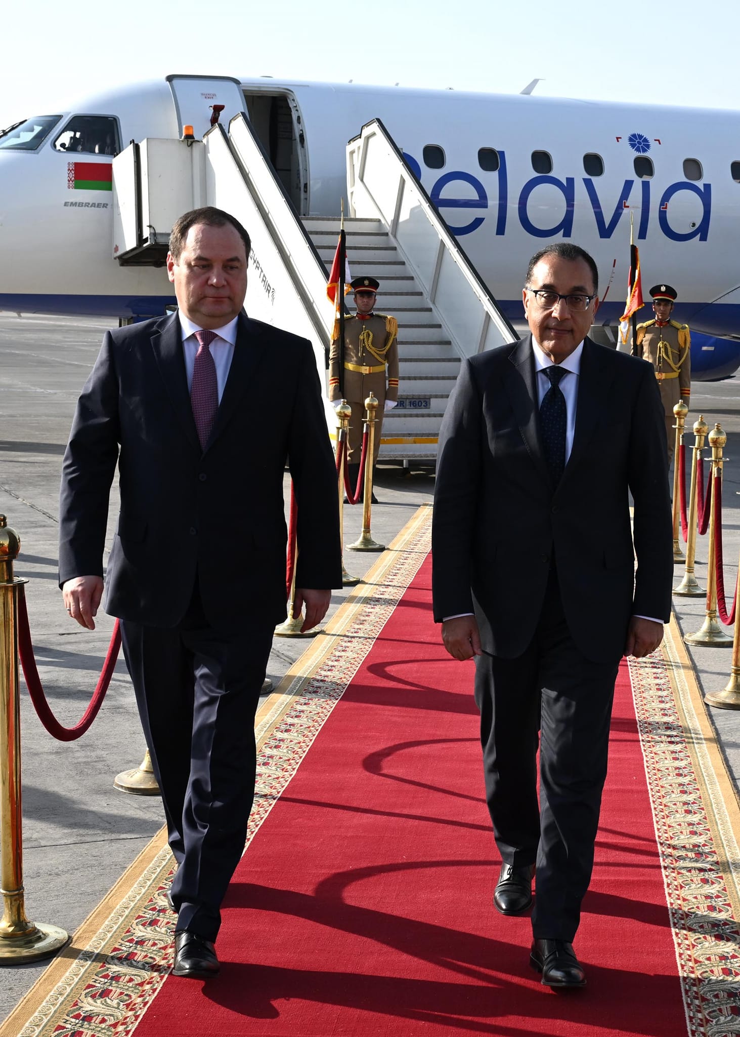 رئيس الوزراء يستقبل نظيره البيلاروسي