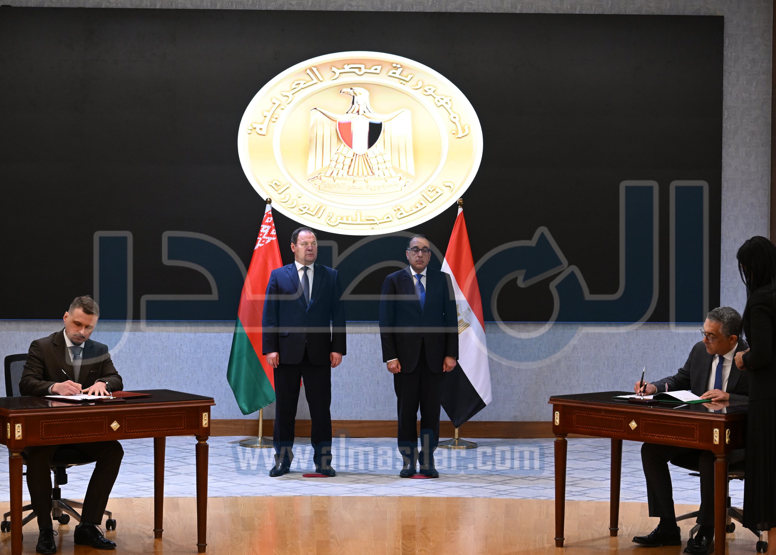 رئيس الوزراء ونظيره البيلاروسي يشهدان توقيع 3 مذكرات تفاهم