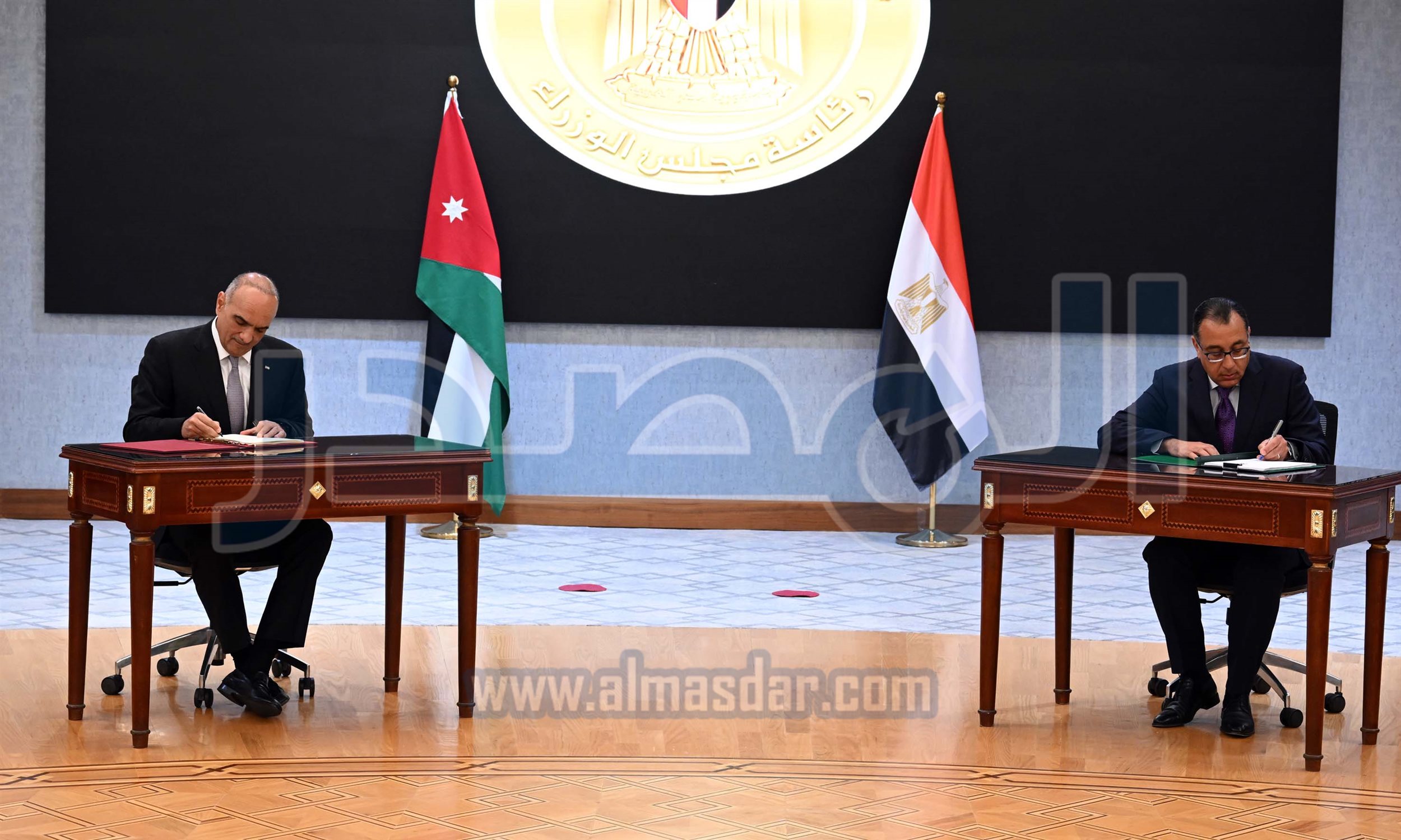 مدبولي يشهد توقيع محضر أعمال اللجنة العليا المصرية الأردنية