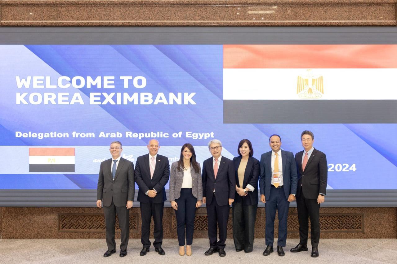 وزيرة التعاون الدولي مع رئيس بنك التصدير والاستيراد الكوري
