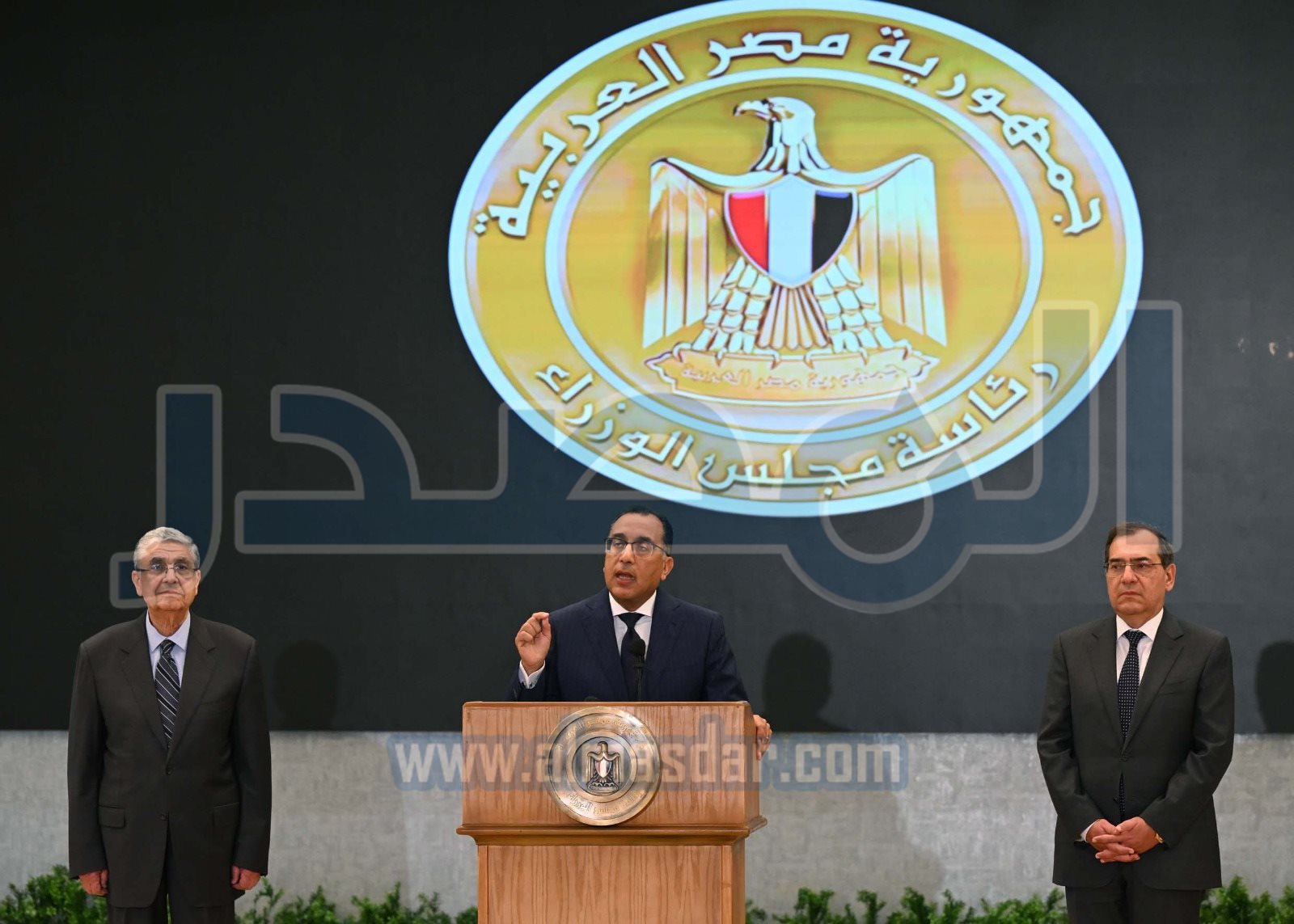مدبولي خلال المؤتمر الصحفي مع وزيري الكهرباء والبترول