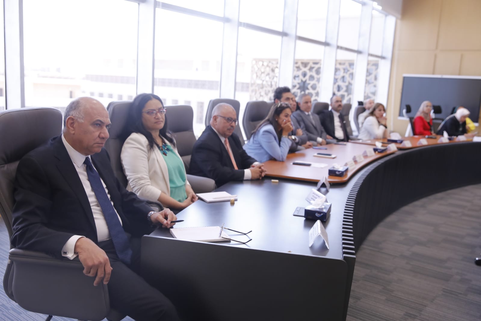 أحمد كجوك وزير المالية الجديد فى أول لقاء بقيادات الوزارة