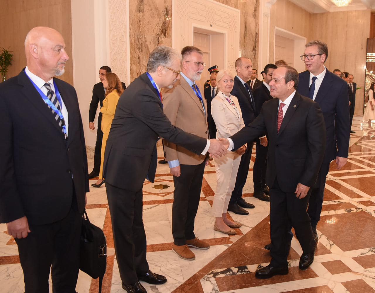 الرئيس السيسي يستقبل نظيره الصربي