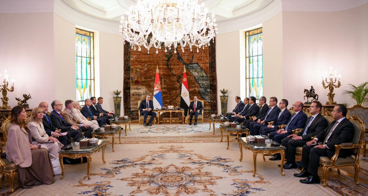 الرئيس السيسي يستقبل نظيره الصربي