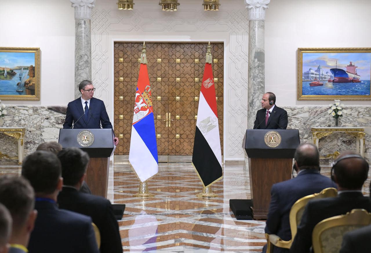 الرئيس السيسي يستقبل نظيره الصربي
