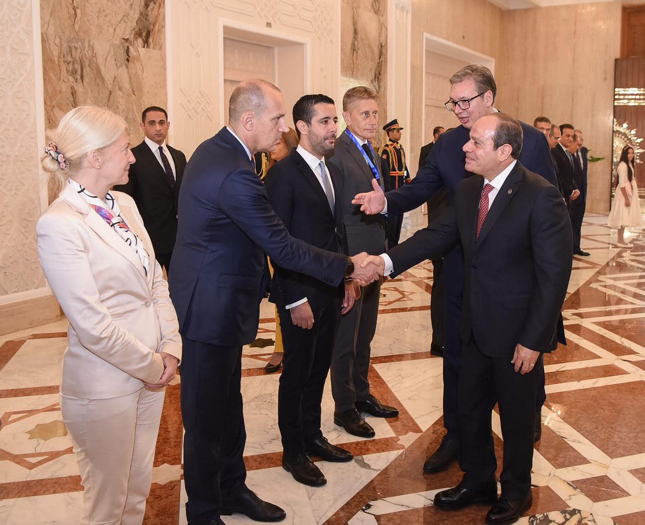 الرئيس السيسي يستقبل نظيره الصربي