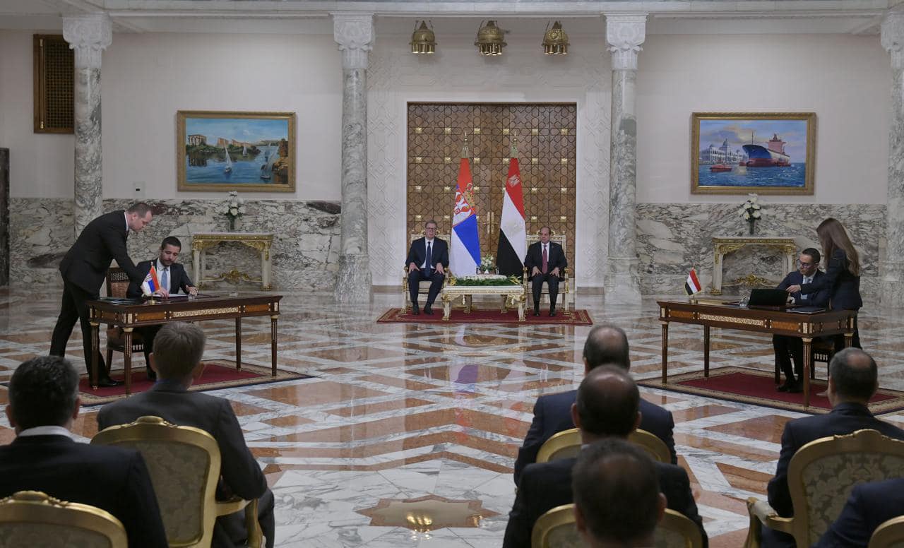 الرئيس السيسي يستقبل نظيره الصربي