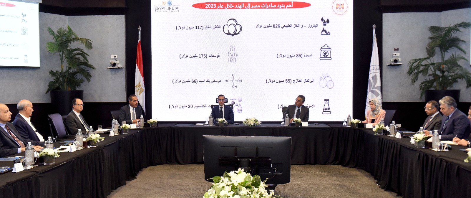 وزير الاستثمار يلتقي أعضاء مجلس الأعمال المصري الهندي