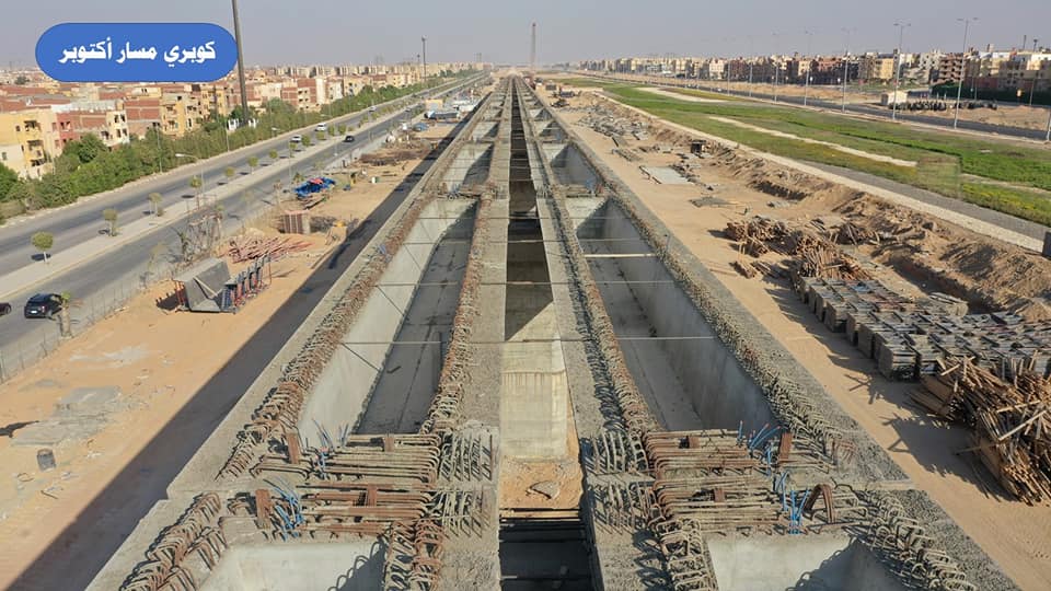 وزير الصناعة يتفقد مواقع العمل بمشروع الخط الأول للقطار الكهربائي السريع