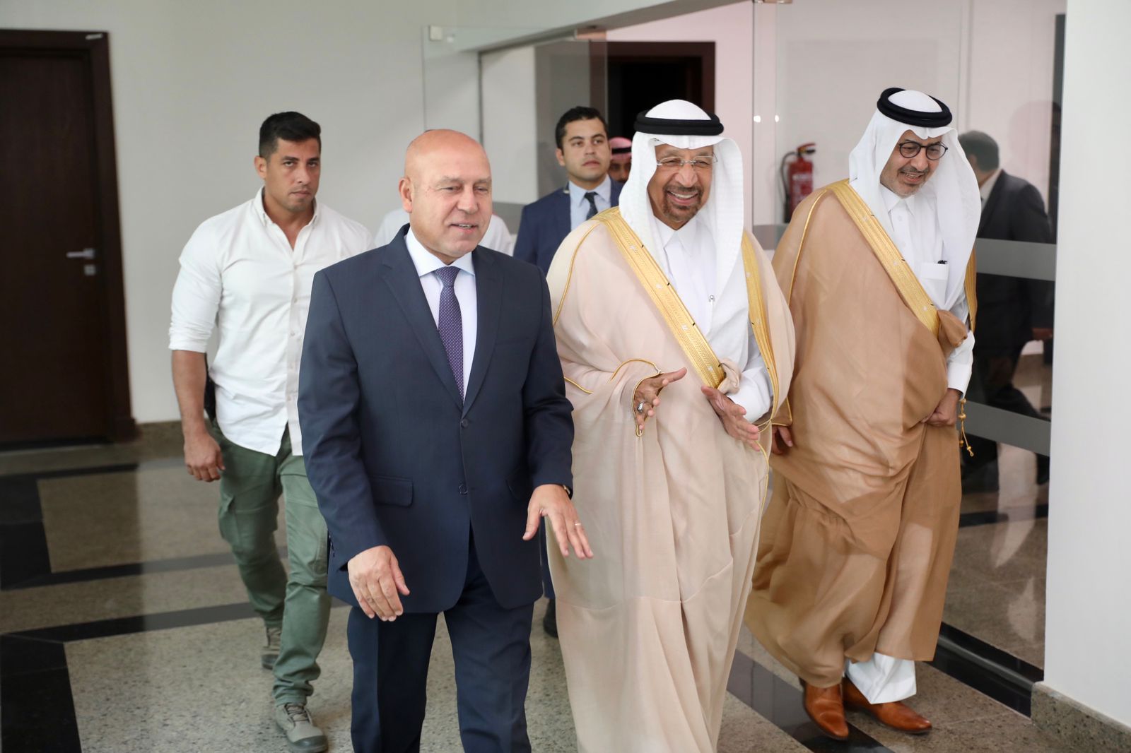 وزير الصناعة والنقل مع وزير الاستثمار السعودي