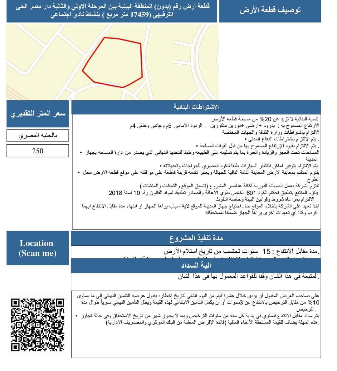 طرح قطع أراضٍ للاستثمار حتى منتصف أغسطس الجاري بالعبور