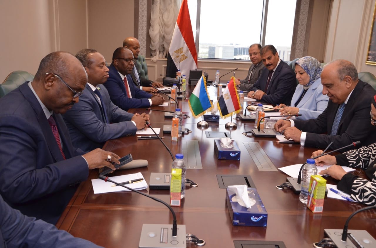 وزير الكهرباء والطاقة المتجددة يستقبل نظيره الجيبوتى