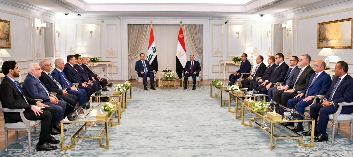 رئيس الجمهورية يلتقي رئيس الوزراء العراقي