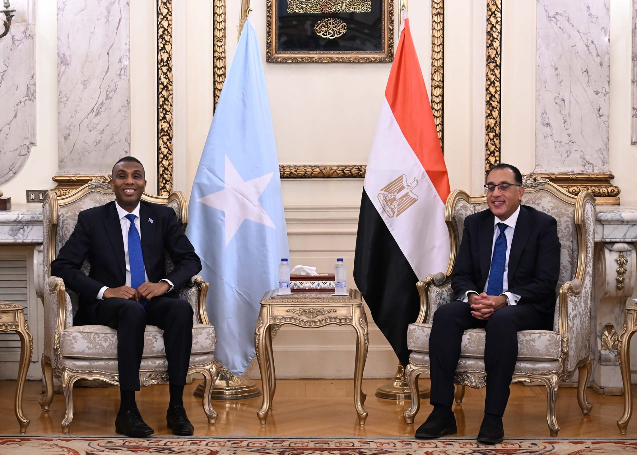 رئيس الوزراء يستقبل رئيس الوزراء الصومالي