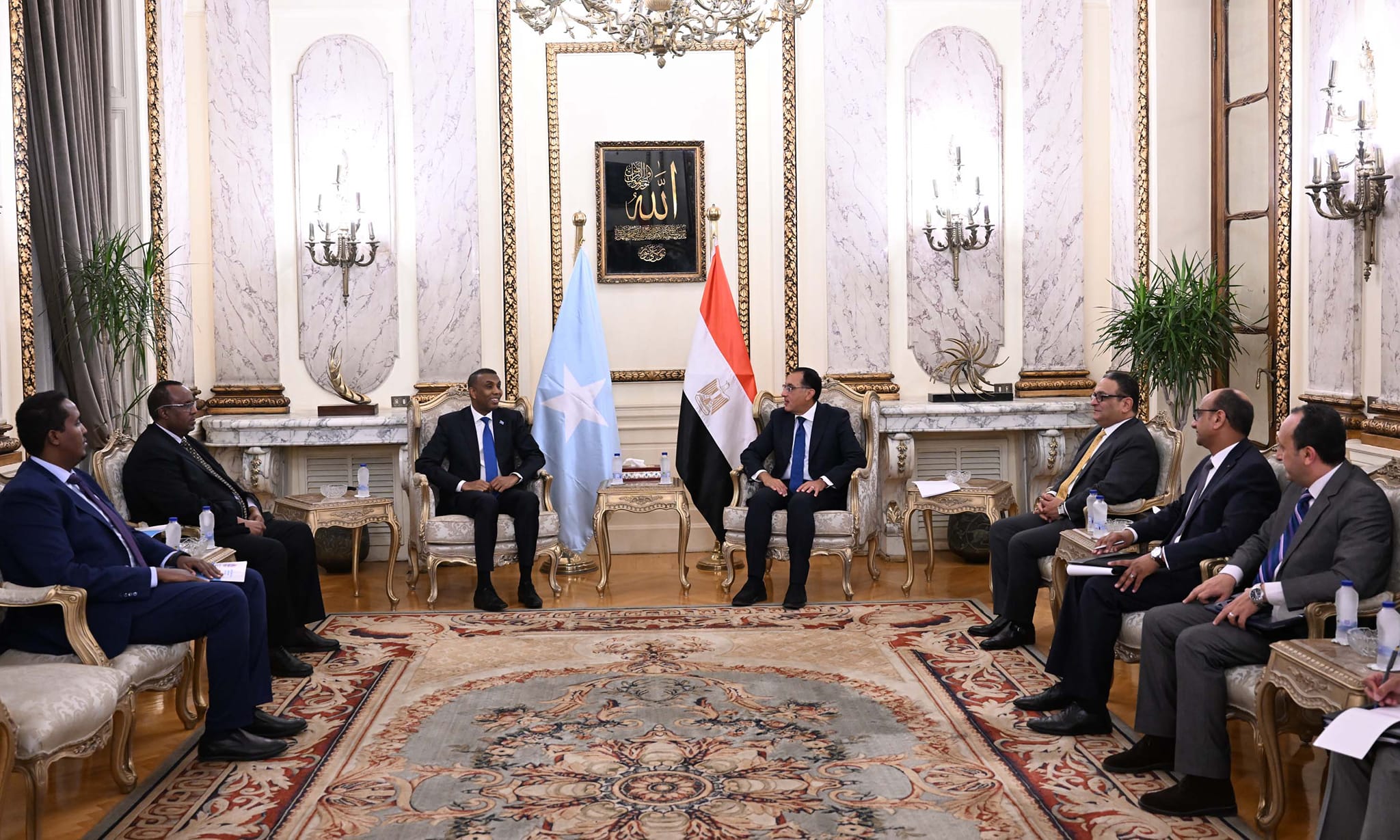 رئيس الوزراء يستقبل رئيس الوزراء الصومالي