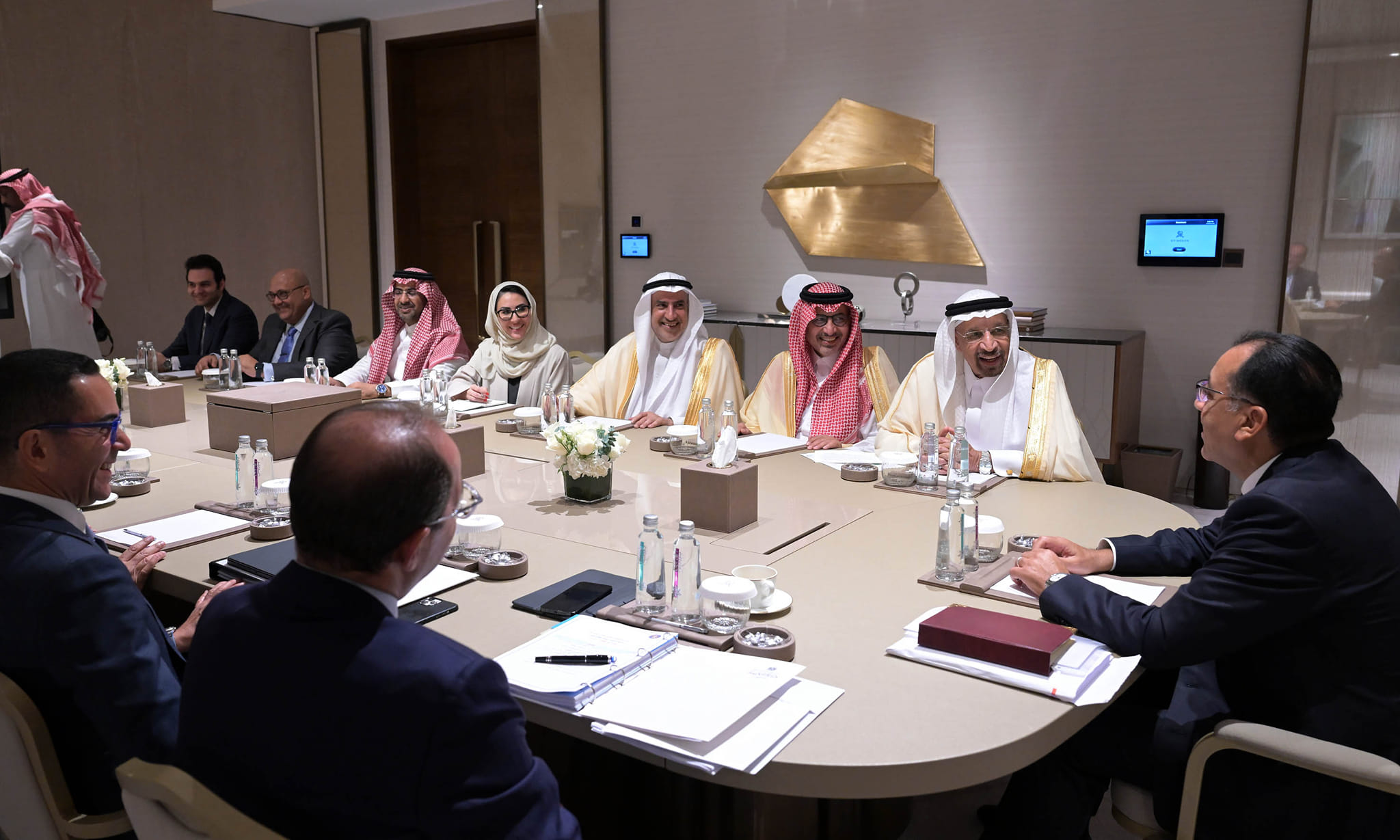 لقاء رئيس الوزراء مع وزير الاستثمار السعودي
