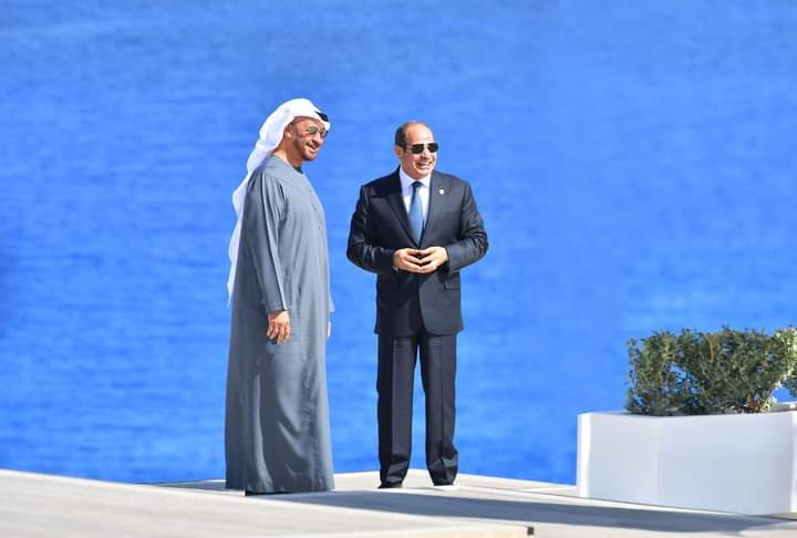 الرئيس السيسي ومحمد بن زايد يشهدان إطلاق مشروع رأس الحكمة